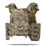 Плитоноска покращена (PRO) зі збільшеними камербандами | під бронеплити 25х30 см.  Піксель (мм-14)