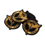 Шеврон (нашивка) Воєнна розвідка України, 9х8 см. Жовто-чорний 4