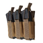 Тройной эластичный подсумок для магазинов АК/АR открытого типа с креплением MOLLE. Койот 6