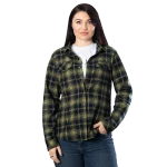 Сорочка жіноча Pani «Буревій» (Logo Tan), Camotec. Lime Green/Navy