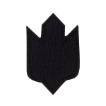 Шеврон (нашивка) Тризуб ЗСУ, 8.5х5.5 см. Червоно-чорний 4