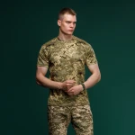 Футболка сітчаста AIR Coolmax без логотипу. Легка та добре відводить вологу. Піксель (мм-14) 2