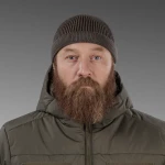 Шапка в’язана Docker Hat. Cotton and wool. Dark coffee 2