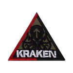 Шеврон (нашивка) Kraken, 8.5х9 см. Трикутний