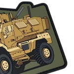 Патч (шеврон) «International MaxxPro» от Patch hunter. Мягкий ПВХ пластик мягкий. Койот 3