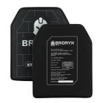 Керамічні бронеплити 6 класу Bronyx (комплект). Вага 6.6 кг. Розмір M (25х30 см)