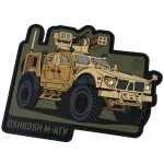 Патч (шеврон) «Oshkosh M-ATV» від Patch hunter. М’який ПВХ пластик. Койот 4