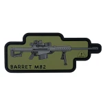 Патч (шеврон) «Barret M82» від А.Т.А.К.А. М’який ПВХ пластик. Олива