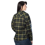 Сорочка жіноча Pani «Буревій» (Logo Tan), Camotec. Lime Green/Navy 2