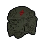 Патч (шеврон) «Totenkopf 3D» R3ICH. Мягкий ПВХ пластик. Темная олива