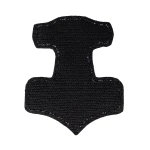 Шеврон (нашивка) Молот Тора на липучці, 10х8 см. Сіро-чорний 4