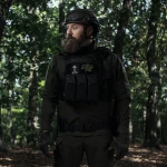 Тройной эластичный подсумок для магазинов АК/АR открытого типа с креплением MOLLE. Черный 3