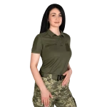 Поло жіноче тактичне Pani Army ID LT Camotec. Олива