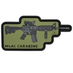 Патч (шеврон) «M4A1 Carabine» від А.Т.А.К.А. М’який ПВХ пластик. Олива