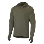 Лонгслів з каптуром Chiton Air Hood Camotec. Олива