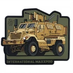 Патч (шеврон) «International MaxxPro» от Patch hunter. Мягкий ПВХ пластик мягкий. Койот
