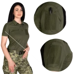 Поло жіноче тактичне Pani Army ID LT Camotec. Олива 3