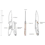 Нож складной Ruike D191-B. Нержавеющая сталь. Черный 3