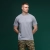 Футболка Basic Military T-shirt без логотипу. Cotton and Elastane, сірий 2