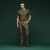 Комплект футболок Basic Military T-shirt. Cotton/Elastane, чорний - олива 9