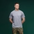 Футболка Basic Military T-shirt. Cotton and Elastane, сірий 2