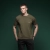 Футболка Basic Military T-shirt. Cotton and Elastane, олива 2